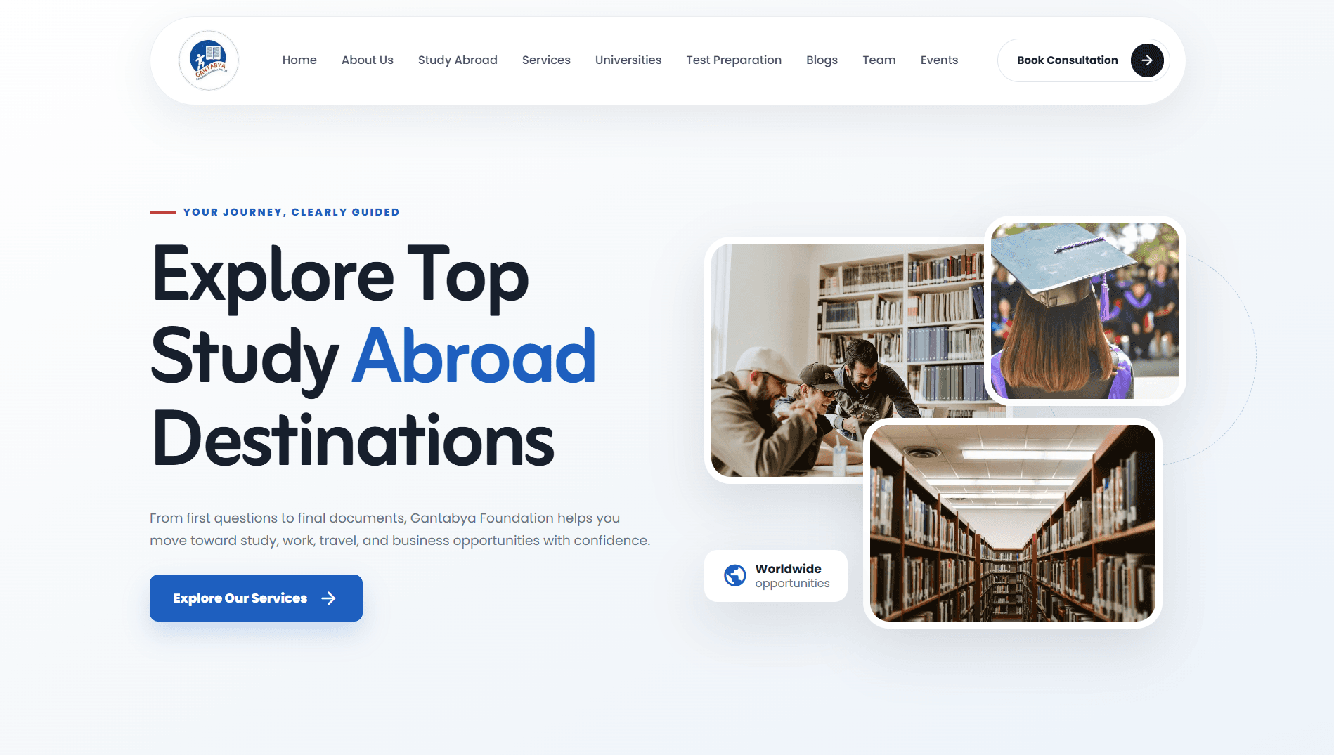 Gantabya Foundation website preview